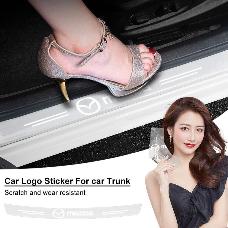 1Pcs Car Threshold Protector Transparent Decorative Badge 3D Sticker For Mazda 3 6 CX5 2 CX3 CX9 MX5 RX8 Axela Demio MS CX5 2 Axela Demio Atenza MS