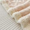 Plush Fleece Double-Layer Multifunctional Blanket Diamond Striped Spring Autumn Warm Sofa Throws Blankets Soft Comforter for Bed