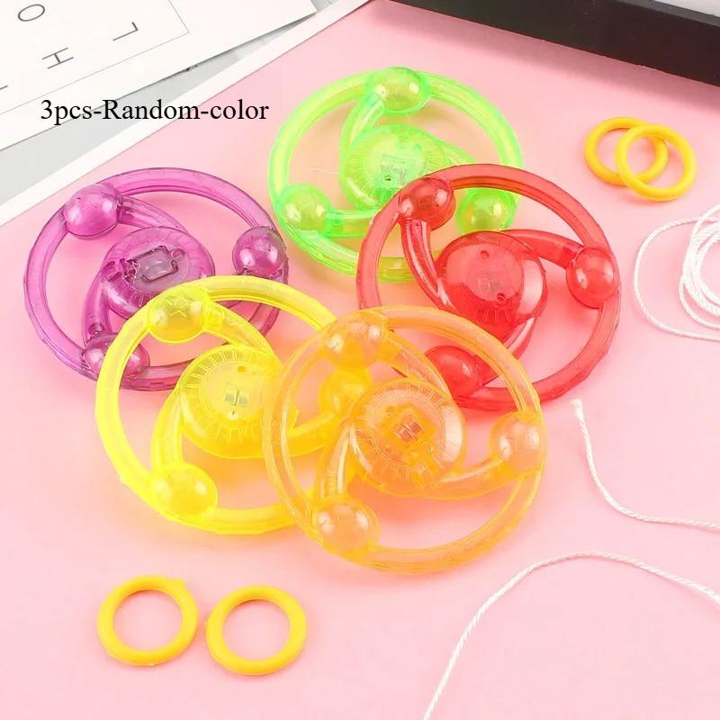 Colorful Up Light-Emitting Pull String Flying Wheel Toy Classic Hand Spinner Fidget Toy For Kids Birthday Party Fillers