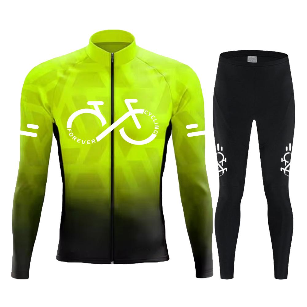 Long Sleeve Gradient MTB Bike Cycling Clothing Breathable Ropa Ciclismo Men's Road Bicycle Sportswear 2026 Autumn Breathable Cycling Suit