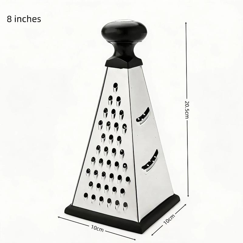Stainless Steel 4 Sided Pyramid Grater With Non Slip Handle Perfect For Home Kitchen Shred Cheese Vegetables Potato Carrot A1