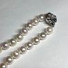 Used Aurora Interference colorLarge Beads Akoya Pearls 8.0-8.5mm Necklace Silver Engraved Pearl Necklace Pearl