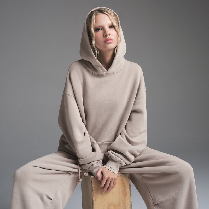 

Original ~ Meihong Card * Shan Soft and Simple Fashion Loose Hooded Sweatshirt Desert/Single Sweatshirt XL cuff without logo