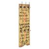 Day and Night - Day and Night FAMILY Wall Coat Rack with 6 Hooks 120x40 Cm