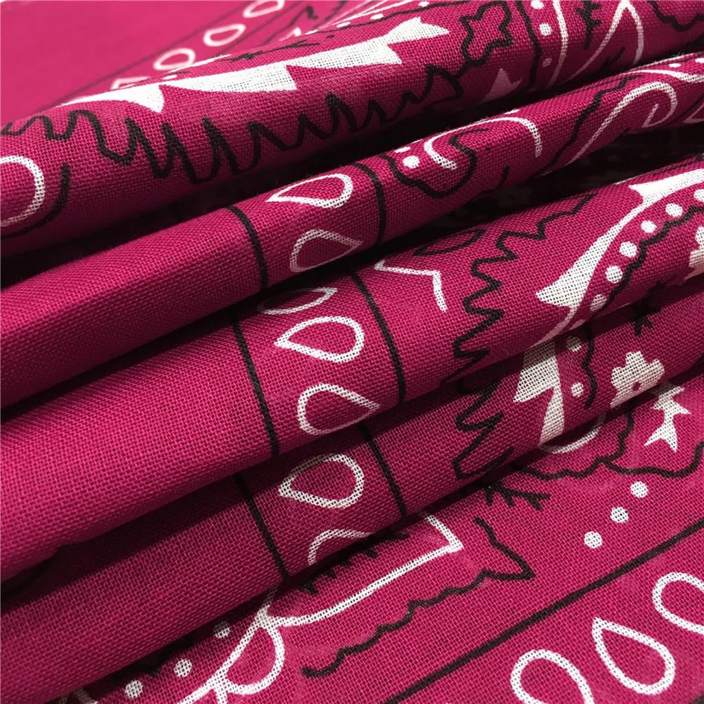 Trifong Bandana Rot Paisley Erwachsene Baumwolle 100% Großes Cashew-Muster Herren Damen Taschentuch 55cm x 55cm Kirsche