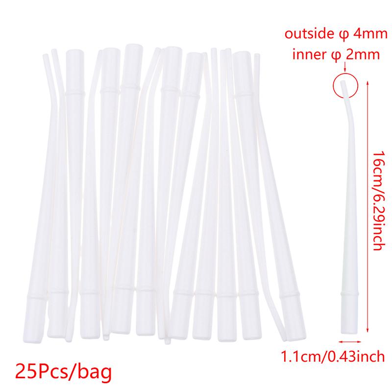 25Pcs Disposable Dental Saliva Ejector Surgical Suction Tips Long Slim Type Dentistry Clinic Strong Suction Tube Dentist Tools
