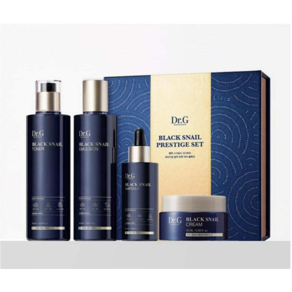 [Dr.G] Black Snail Prestige 4 Piece Set(Toner 150ml/ Emulsion 150ml/ Ampoule50ml/ Cream15ml)