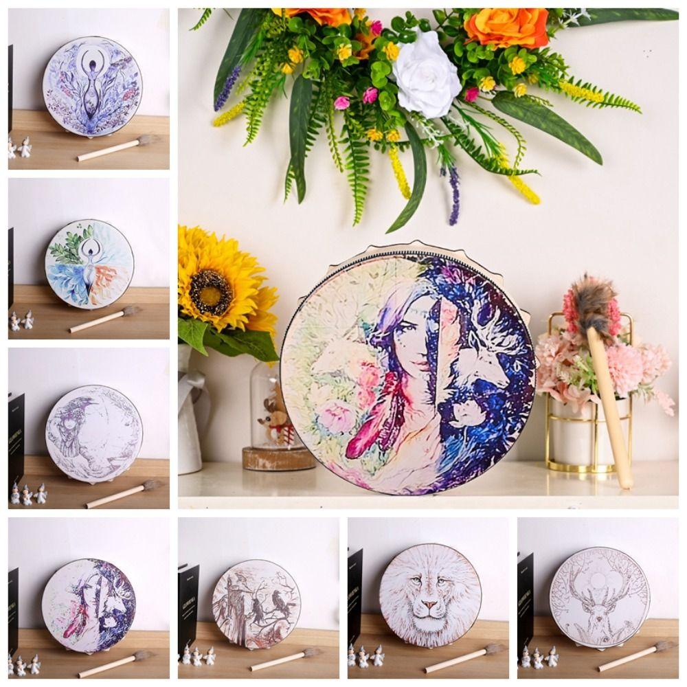 

Tree of Life Handcrafted Shaman Drum Hammer Siberian Drum Tree of Life Drum Decorative Drum