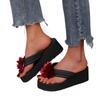 Fashion 2024 High Quality Shoes for Women Flip Flops Women's Slippers Fashion Floral Beach Slippers Women New Round Toe Wedge Slippers