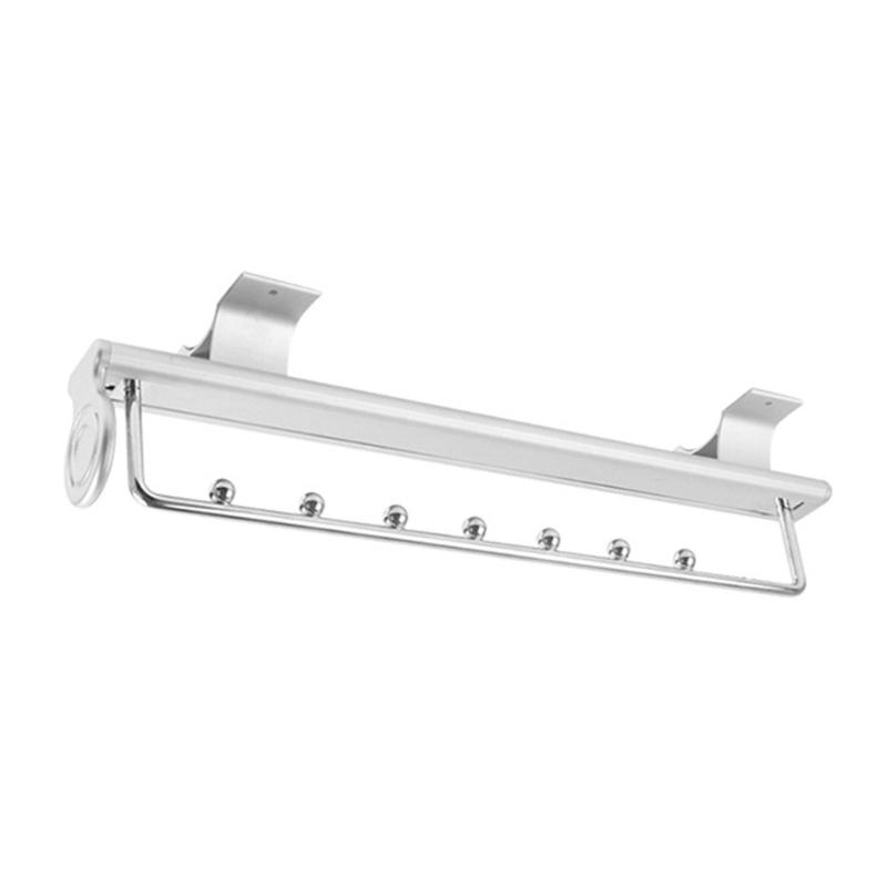 Telescopic Clothes Hanger Clothes Rack Storage Device for Wardrobe Vertical and Longitudinal Rod Clothes Hanging Rod