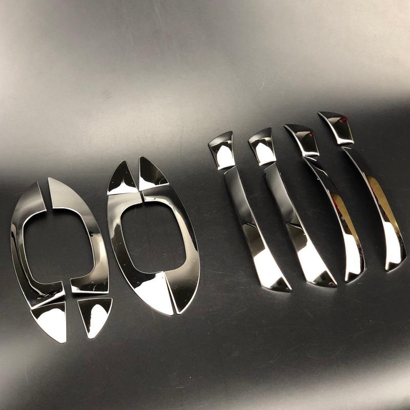 Car-styling Stainless Steel Door Handles Trim Cover Stickers for Volkswagen Golf 6 Passat Scirocco T-ROC Sharan for Skoda Superb