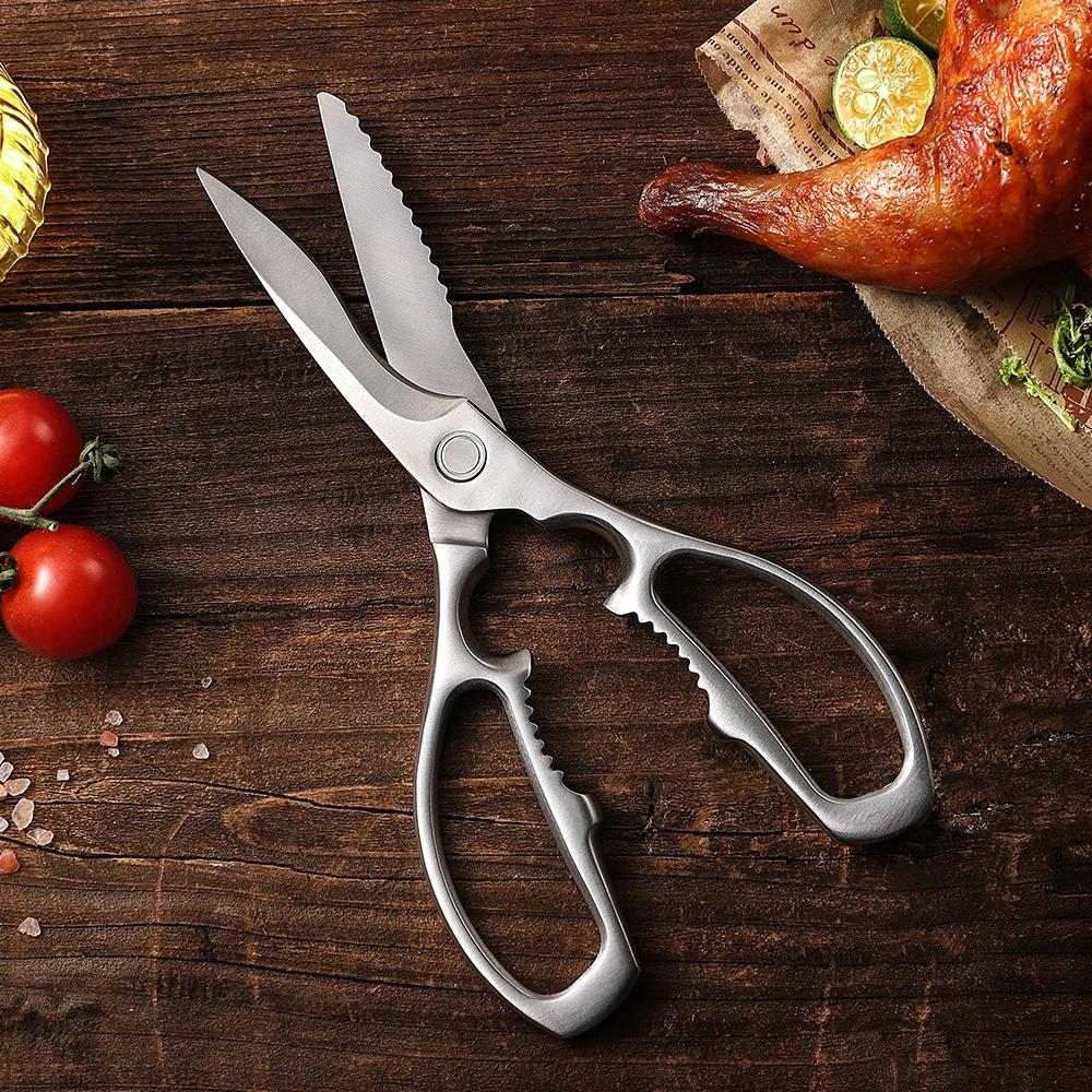 Kitchen Scissors Stainless Steel Chicken Bone Scissors Chicken Wings Meat Fish Killing Scissors Kitchen Scissors Kitchen Tools