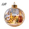 Holy Season Spiritual Gift Glowing Christmas Ball Ornaments Mini Holiday Scene Light-Up Hanging Clear Luminous Keepsake for Memorial Acrylic