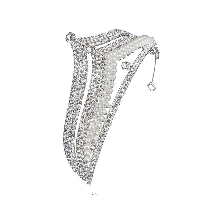Golden Bridal Crown Wedding Hair Accessories Wedding Dress Accessories Birthday Headwear Pearl Crown Accessories