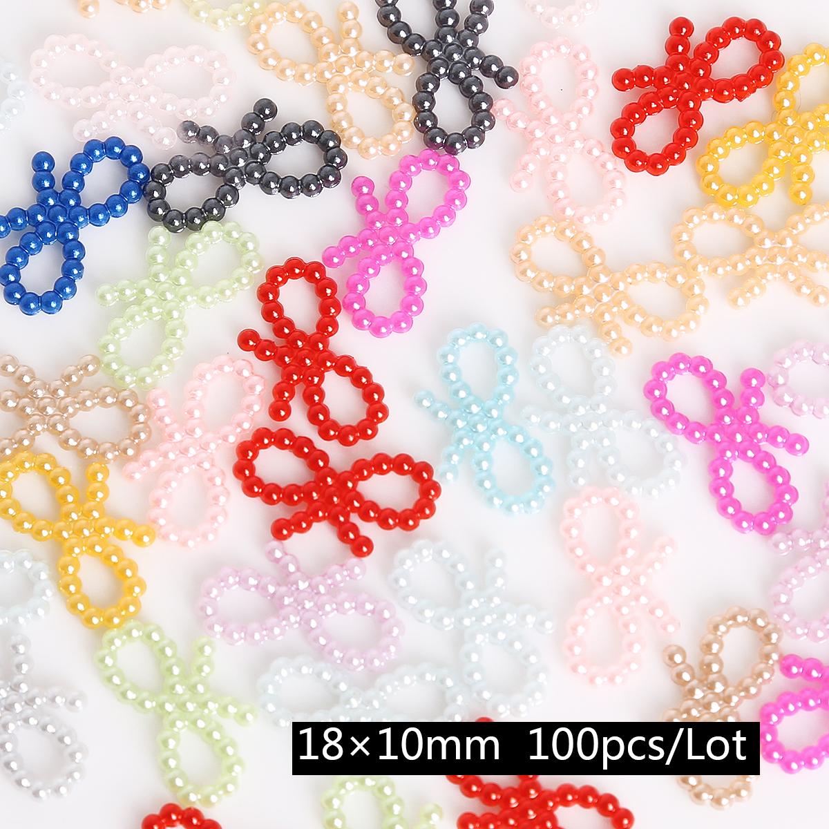 

100 шт. разноцветные кабошоны с плоской задней частью, имитация пластика, АБС-пластик, жемчужные бусины, сделай сам, изготовление украшений для одежды 18x10mm 100pcs разноцветный