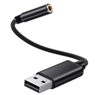 2 In 1 External USB Sound Card, 3.5mm Auxiliary To USB Audio Jack, Sound Adapter, Suitable for PC Windows 10 PS4 Laptop Mac
