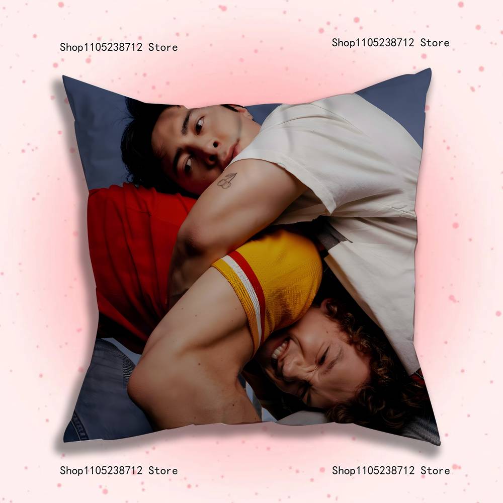 Vintage H-Heateds R-Rivalry Anime Pillow Case Anti-Dustmite Pillowcase Invisible Zipper Silky Short Plush Sofa Cushion Cover
