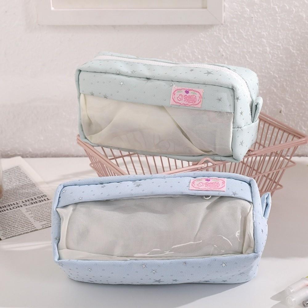 Large-capacity Pen Bag Star Print Pencil Pouch Portable Stationery Pouch  School Supplies