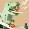 Toddler Dinosaur Climbing Slide Stairs Toy Ra Track Game Set Electric Adventure Slide Roller Coaster with Light Music Kid Gift