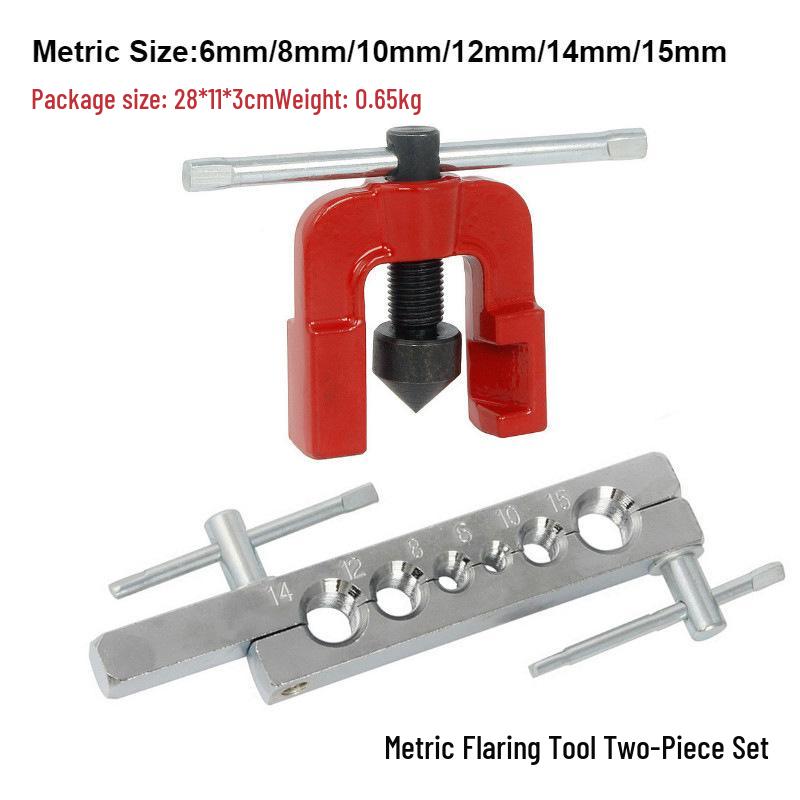 Copper Tube Flaring Tool Set (10-Piece) with Cutter & Seven-Hole Flanging Tool CT-2029
