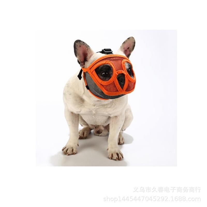 Adjustable Dog Muzzle Bulldogs Frenchies Pugs Shih Tzus Lhasa Apsos With Tongue Hole Breathable PVC Safety Snout Cover