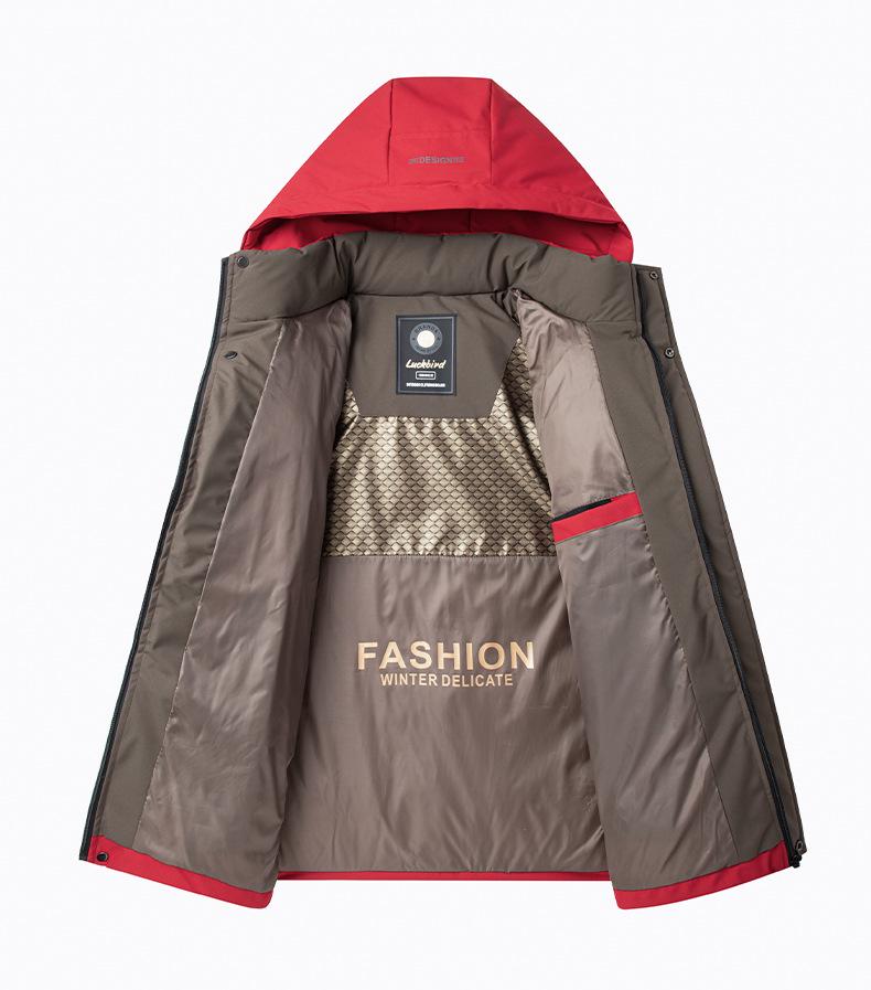 Men's Fleece-Lined Graphene Cotton Jacket, Warm Hooded and Cold-Resistant Winter Outerwear