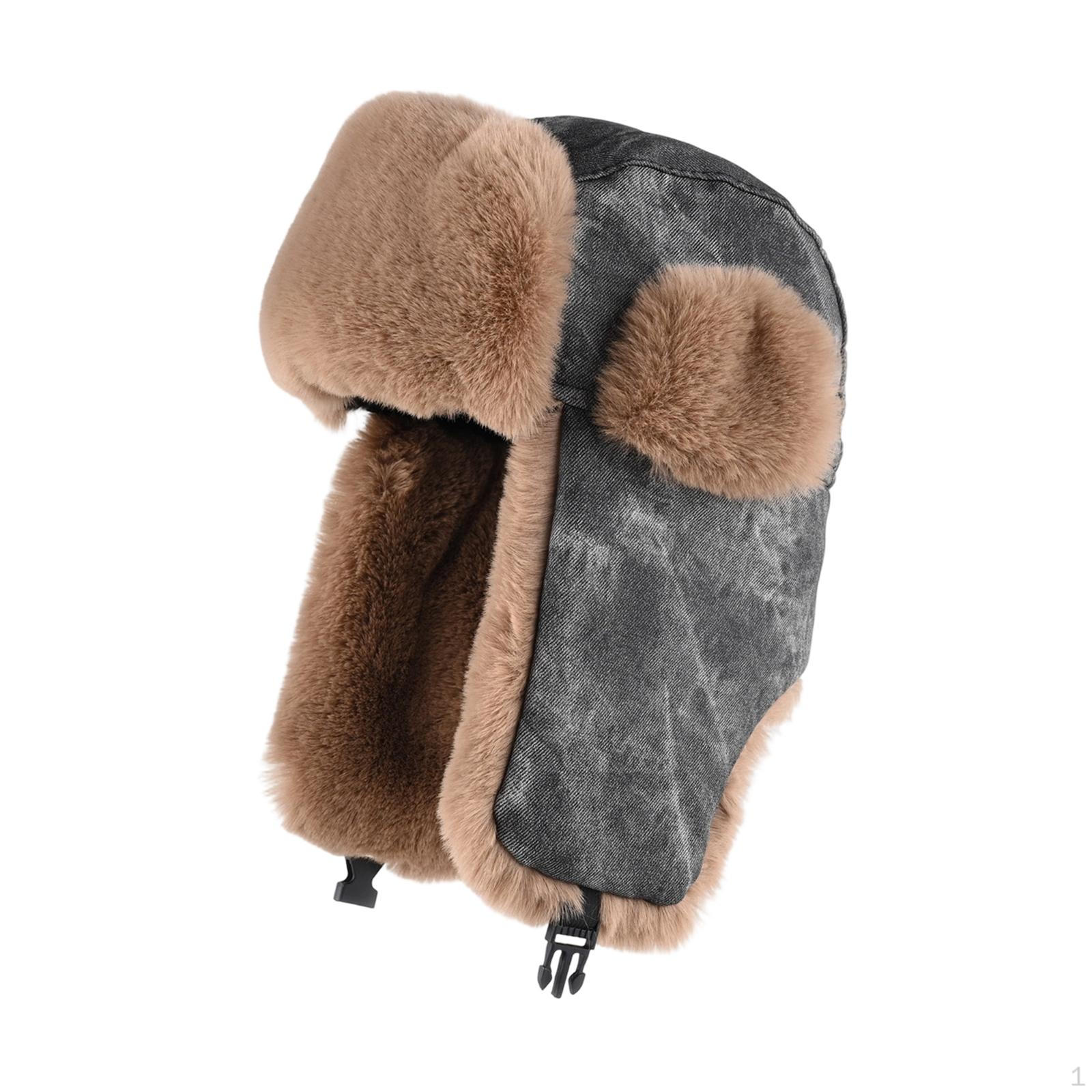 

Winter Trapper Hat Cozy Cap for Skateboard Skating Ski Biking Cold Weather темно-сірий