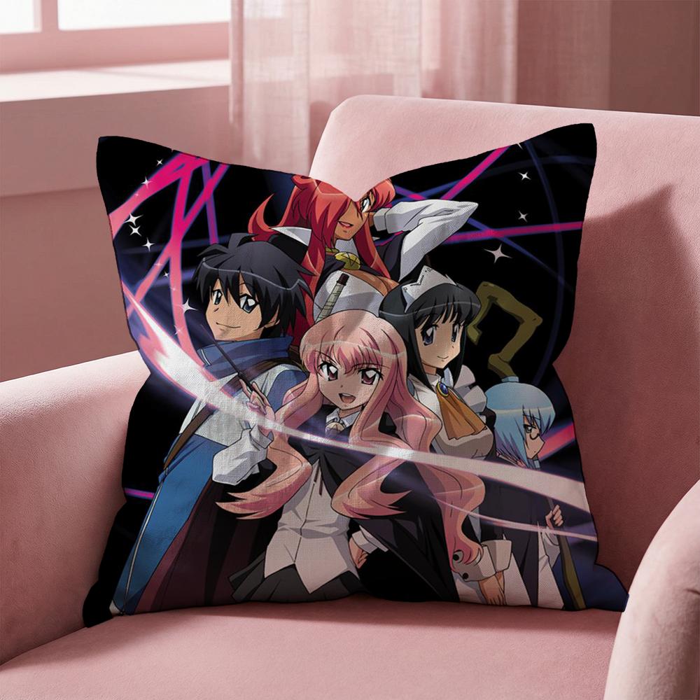 Anime Z-Zero No T-Tsukaima Cushion Cover Multi-Scene Pillow Cover for Home & Car - Reversible, Soft & Durable for Daily Use
