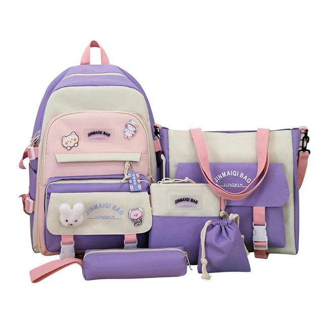 Zestaw plecaków damskich Plecaki do szkoły średniej Torby dla nastolatek Moda Podróżny tornister dla nastolatków