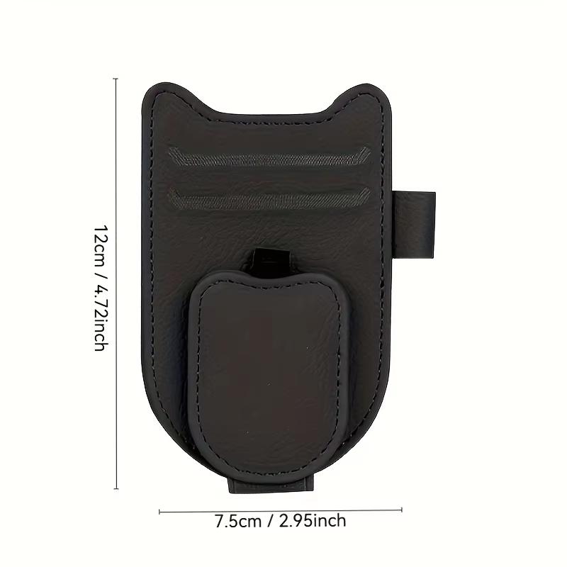 1/3 Stück Magnetischer Auto-Brillenhalter Sonnenblenden-Brillenclip Kartenhalter Aufbewahrungstasche Auto-Sonnenblenden-Organizer für Brillen Karten Stifte