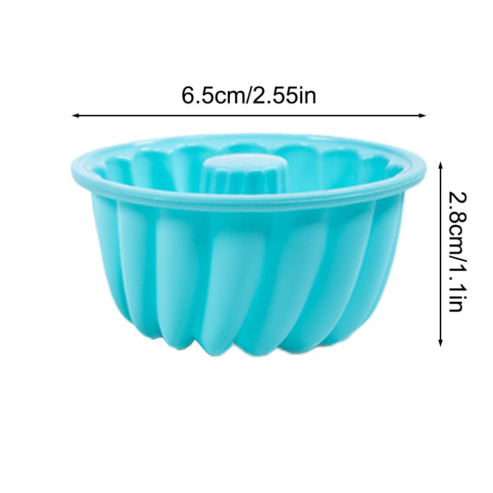 6PCS Silicone Baking Cake Mold High Temperature And Easy To Release Cake Mold Small Spiral Chiffon Cake Mold Halloween Treats