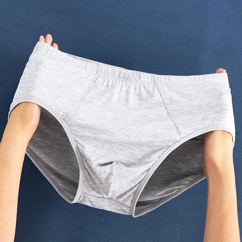 3pcs Men's High-Rise Triangle Underwear (3-Pack Independent Packaging) Comfortable Simple Design Breathable Loose Plus Size