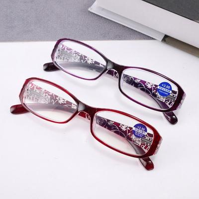 Cat Eye Lesebrille Frauen Retro Presbyopie Brille Muster Brillen Beine Harz Rahmen Dioptrien + 1,0 + 1,5 + 2,0 + 2,5 + 3,0 + 3,5