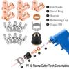 PT 60 Plasma Cutting Torch Tip with Electrical Conductivity Heat Resistance 0.9mm 1mm Electrode Shield Cap/Stand-off/Swirl Ring