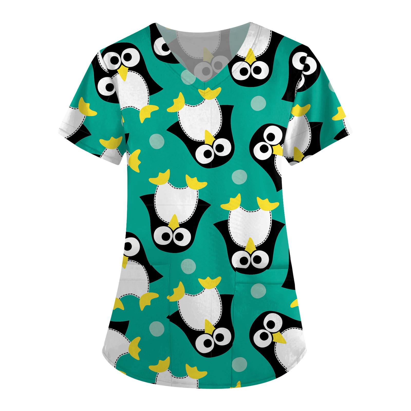 

Женские топы с v-образным вырезом и короткими рукавами с персонализированным принтом, рабочие футболки XL