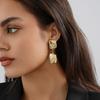 Stylish Cross-border Geometric Earrings Chic Gold Alloy Plated Statement Pieces
