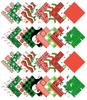 Soimoi Christmas Print  Precut 5-inch Cotton  Fabric  Quilting  Squares  Charm Pack DIY Patchwork Sewing Craft- Red &