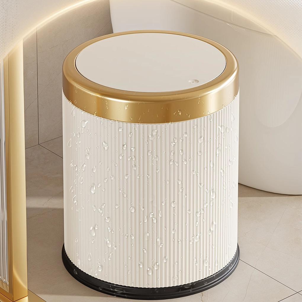 Stylish Motions Sensor Trash Can Beige Clean And Tidy Sensor Can Touchless Lid Enjoy 13 Goodbye To Manual Easy