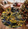 Bumblebee Pattern Round Rug, Indoor/Outdoor Mat, for Picnic, Gameroom, Bedroom, Office, Living Room, Home Decor Carpet, Birthday Gift