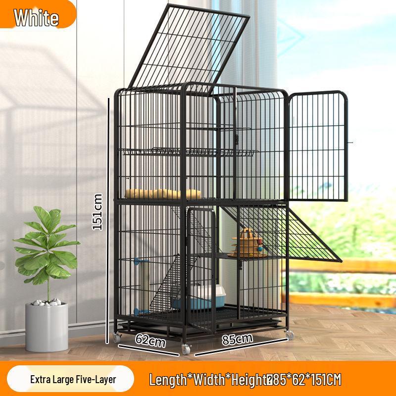 Compact Multi-Layer Indoor Cat Cage and Nest House