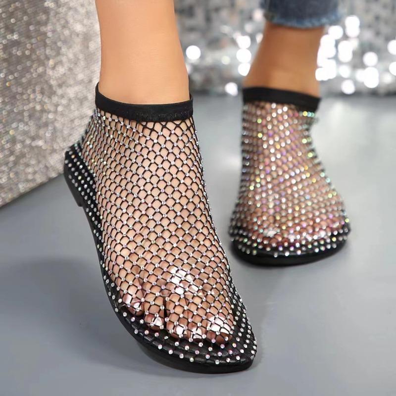 Nuove Scarpe Basse Moda di Alta Gamma Sandali Versatili Rete Traspirante Antiscivolo Scarpe da Donna Leggere Semplici Retrò Scarpa da Spiaggia