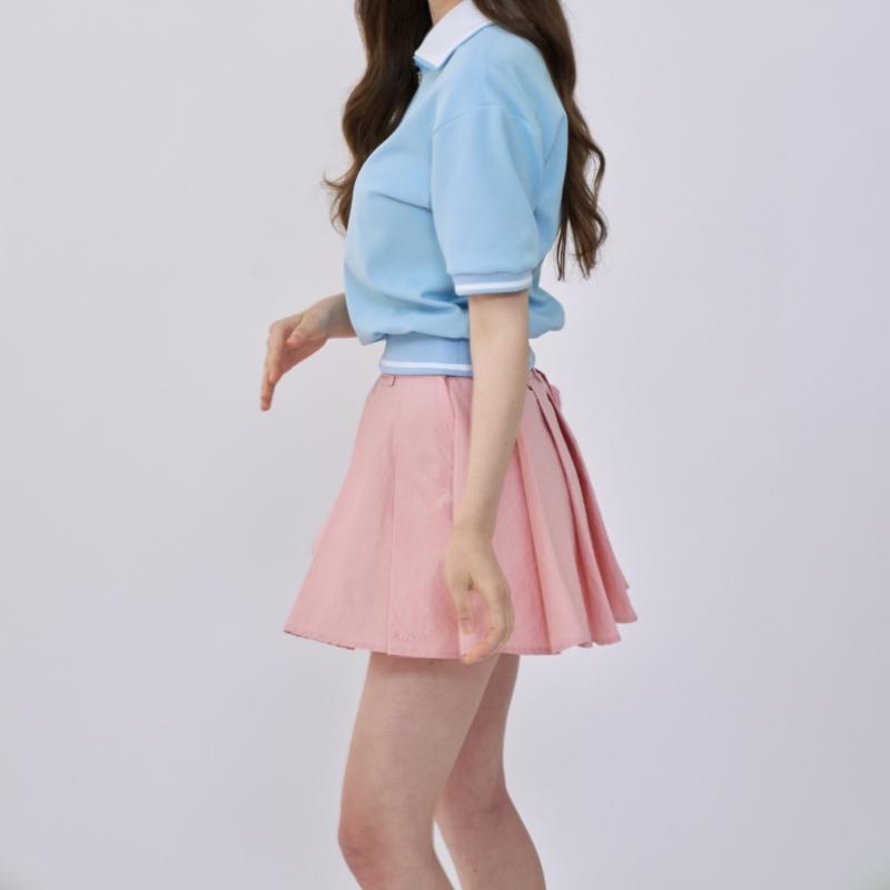 Goxo Woven Ball Pocket Skirt PInk FallIng In Golf