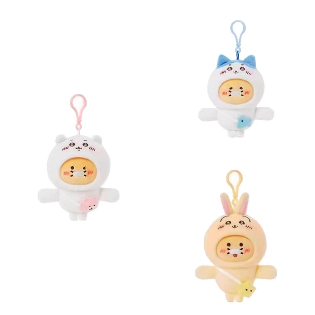 Bear Chiikawa Cartoon Plush Keychain Magnet Toy Gift Hachiware Backpack Usagi
