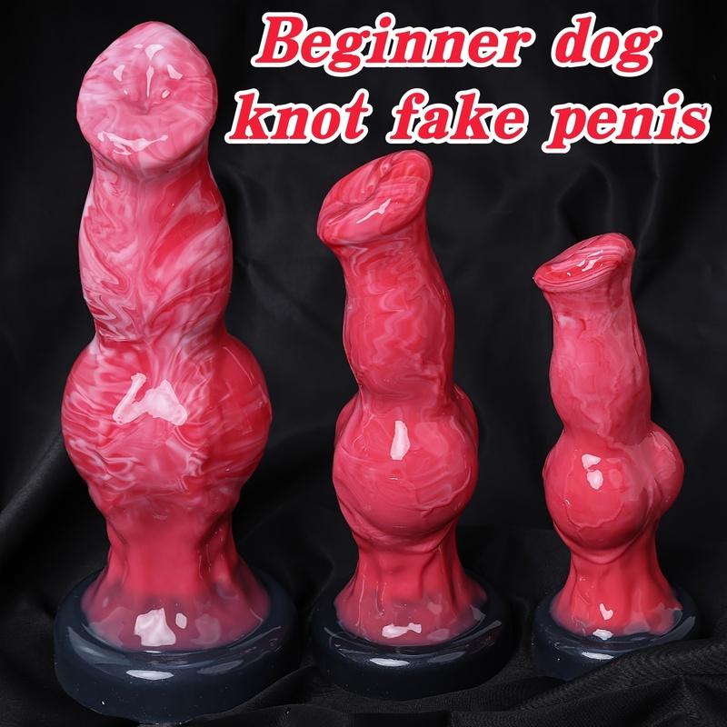 Monster dog knot anal dildo, silicone dog knot dildo for women with strong suction cup for men and women adult sex products