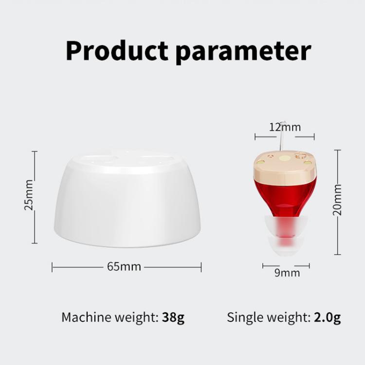 Portable Mini CIC Hearing Aid Invisible Rechargeable Sound Amplifier Collector