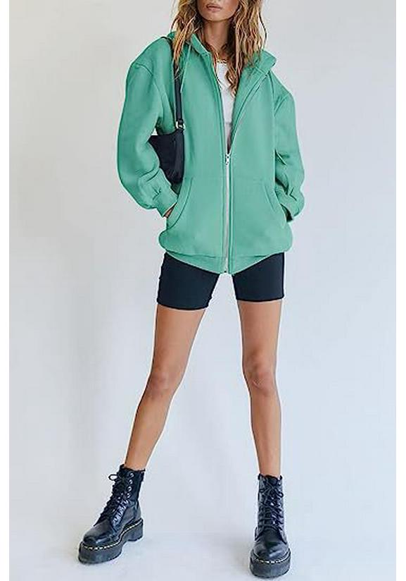 2024 Unisex Plus Velvet Hooded Sweatshirt Cardigan Zipper Windbreaker Casual Top