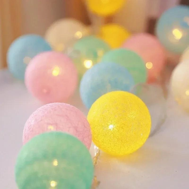 20LED Ball String Lights Lantern Rattan Battery or USB Control Wedding Christmas Decor Lighting Home Party Garden Ornament Lamps