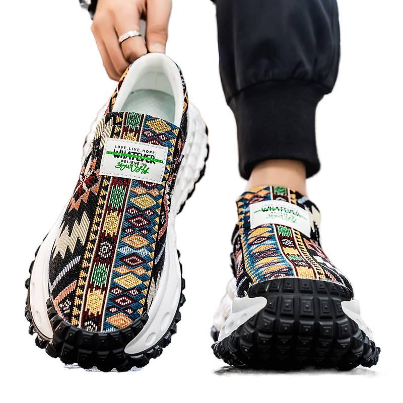 New Autumn Casual Sports Shoes Niche Design Thick-soled Canvas Dad Shoes