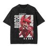 Vintage Washed Hazbin Hotel Graphic T-shirt Unisex Oversized Casual Streetwear Short Sleeve Heavy Cotton Breathable Comfortable Tee Tops