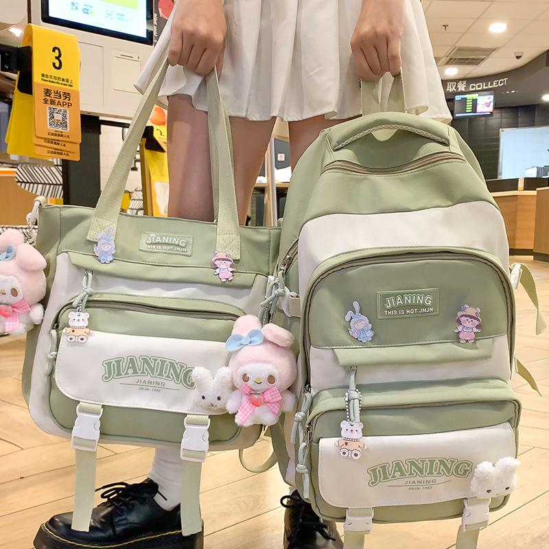 Schoolbags for Children Elementary School Students Junior High School Girls High School Two Piece Backpack